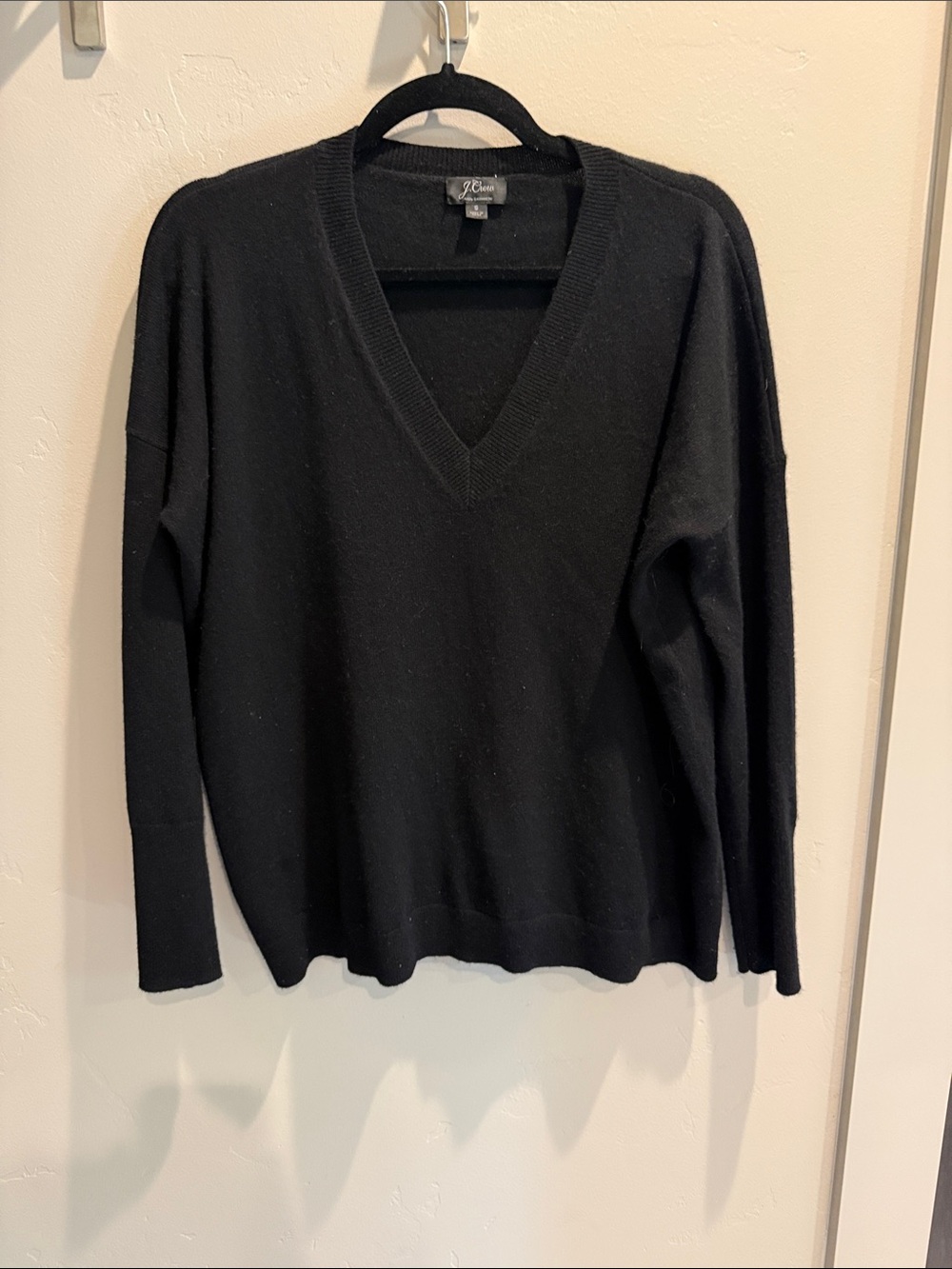 J. Crew Black Women’s Cashmere V-Neck Sweater